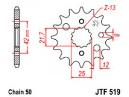 Зірка передня JTF 519.17 Kawasaki ZZR 600